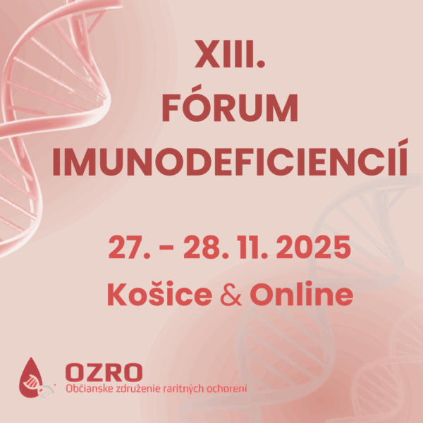 XIII. FÓRUM IMUNODEFICIENCIÍ